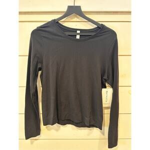 Athleta NWT In Motion Seamless Athletic Top Black Size M